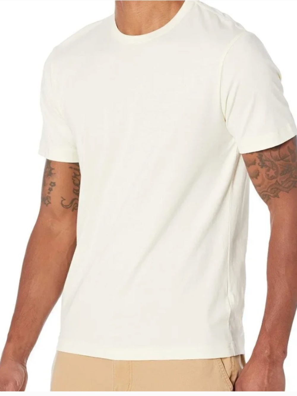 Goodthreads Men's Slim-Fit Short-Sleeve Cotton Crewneck T-Shirt, White, S